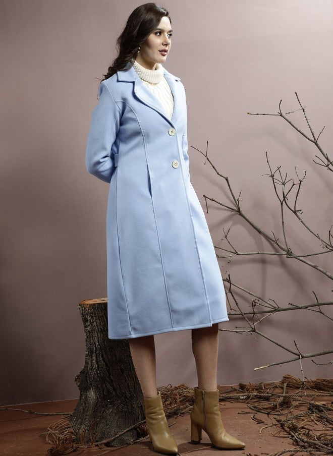 Athena معطف طويل أزرق للنساء - Image 3