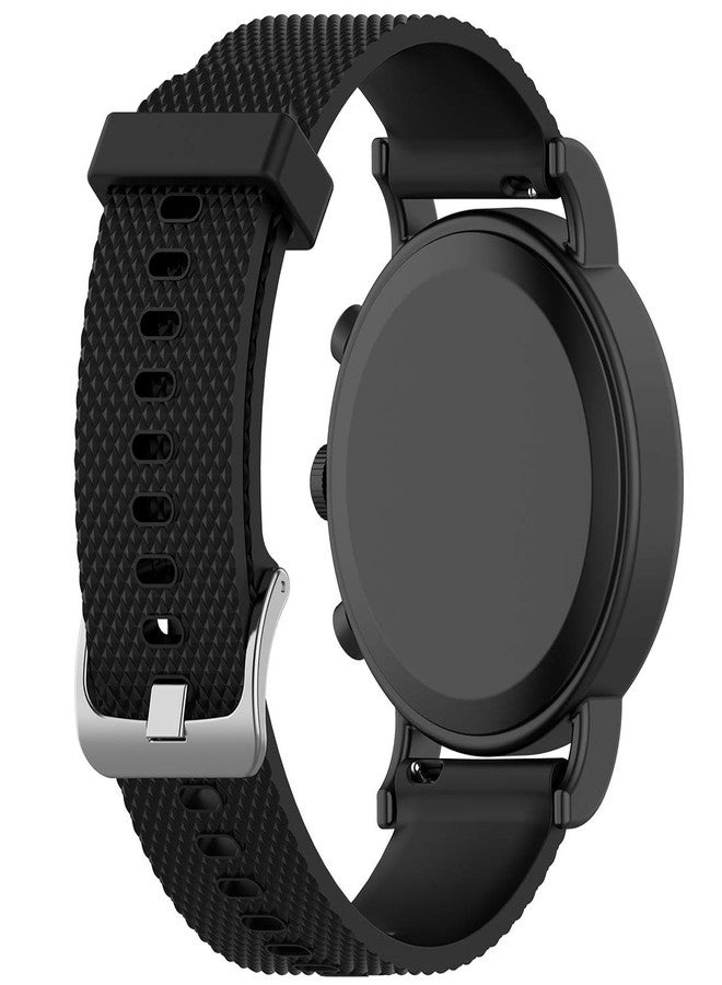 Disscool Replacement Bands for Timex Weekender and Timex Expedition, Soft Silicone Strap, Black, 20mm - Image 1