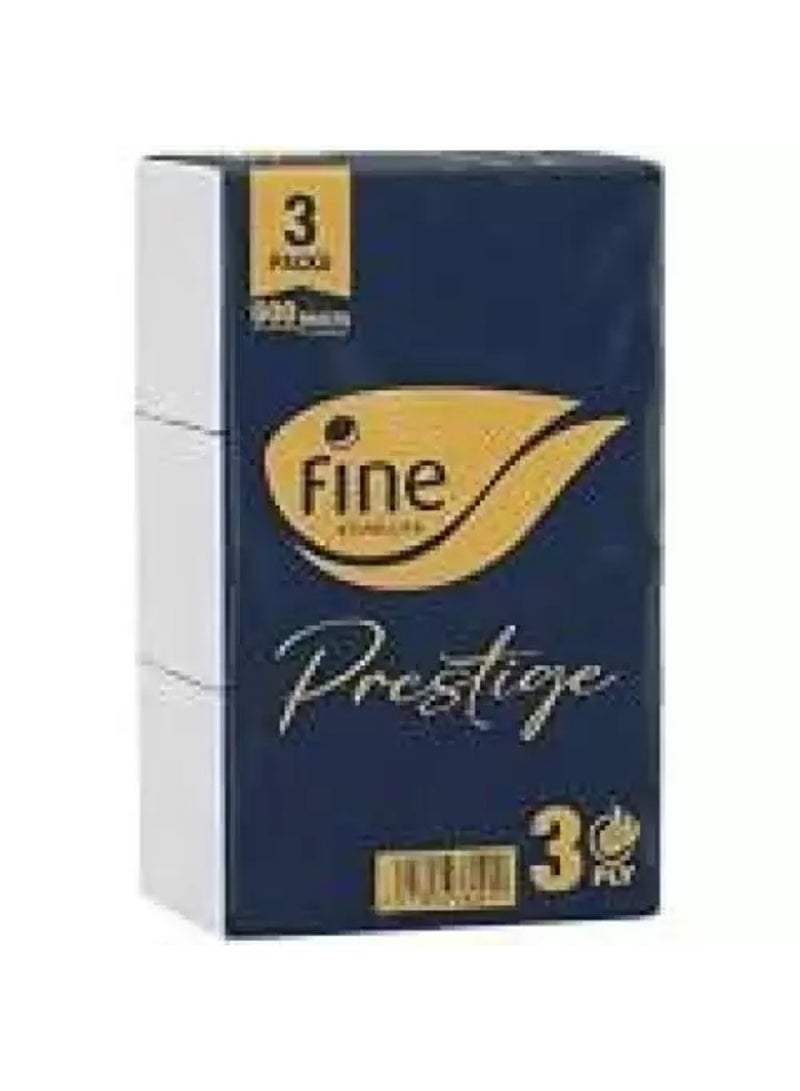 Fine Prestige Plus Facial Tissues 3 Packs - Image 1