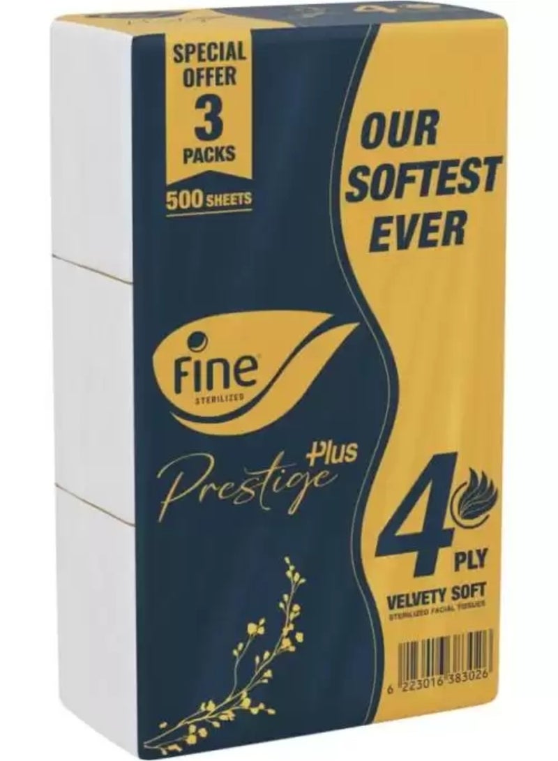 Fine Prestige Plus Facial Tissues 3 Packs - Image 2