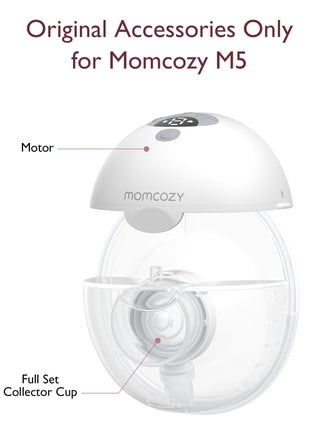 Momcozy Full Set Collector Cup Only for Momcozy M5, Original M5 Breast Pump Replacement Accessories - view 2