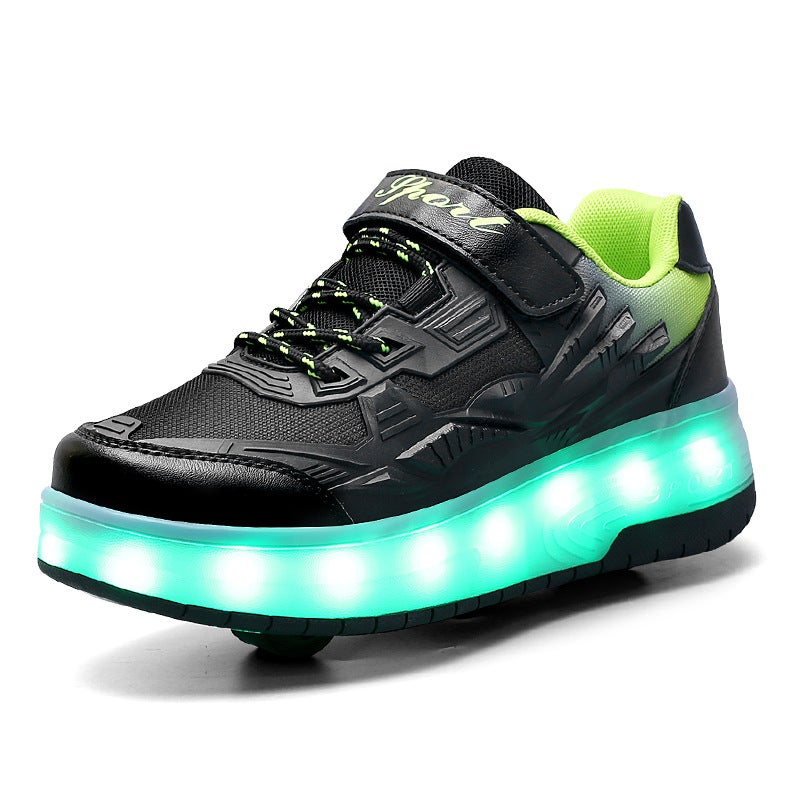 Children's Light-Up Charging Roller Skate Shoes with Retractable Wheels - Image 3