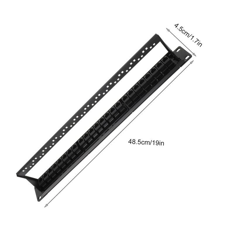 Port Ethernet Patch Panel Wall Mount Network Patch Panel for High-Density Applications Easy Installation Heat-Resistant Material for Data Communication and Equipment Management - Image 2