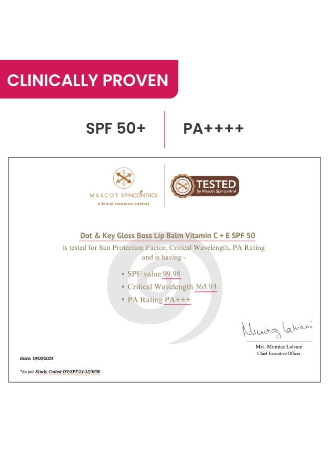 Dot & Key Women's Cherry Lip Balm SPF 50 (12gm) | Moisturization |For Smooth and Brightens Lips | Shea Butter with Vitamin E|Tinted Lip Balm for Glossy, Buttery Soft Lips|with Vitamin C for Dark Lips - Image 3