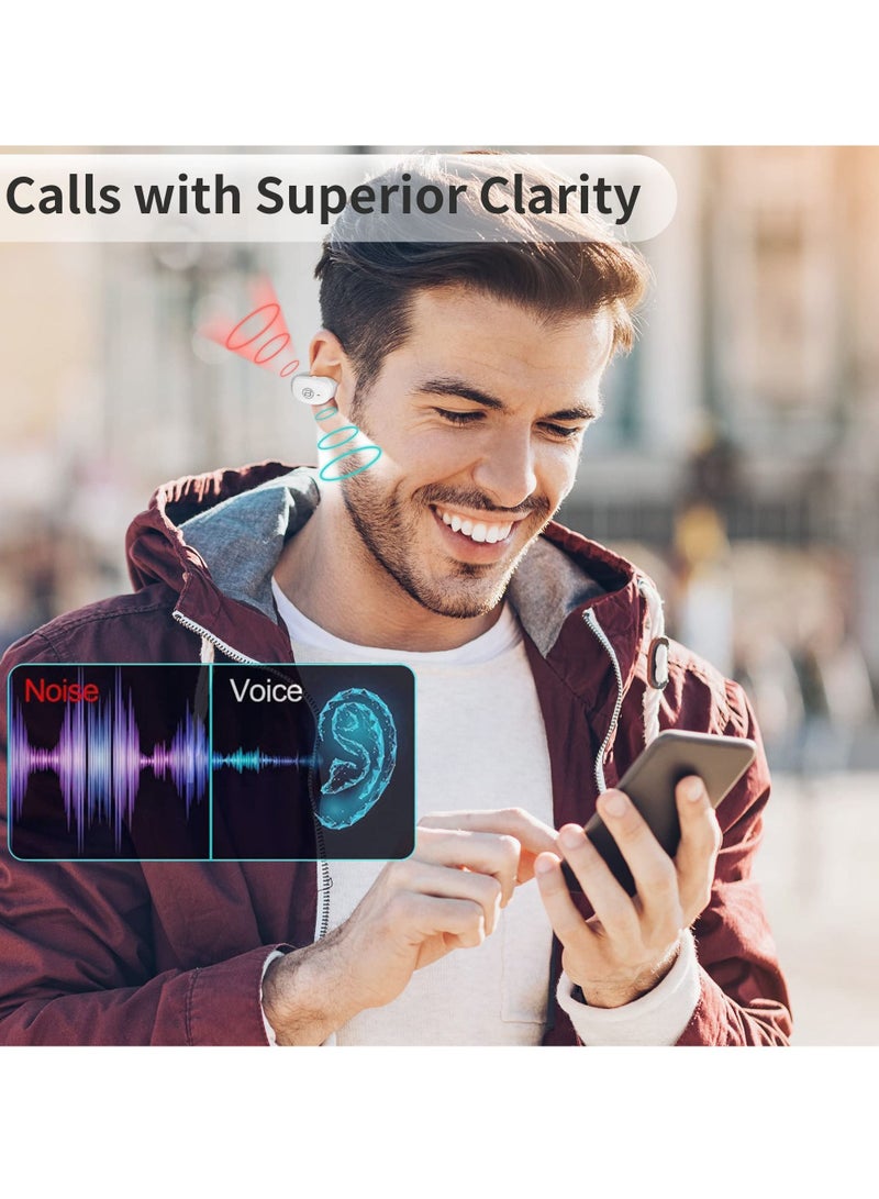 Excefore Bluetooth Headphones, Open Ear Bluetooth 5.3 Headphones, Wireless Earbuds with Earhooks, ENC Noise-Cancellation, 30H Playtime, Built-in Mic, Waterproof Headphones for Sport Running  - Image 4