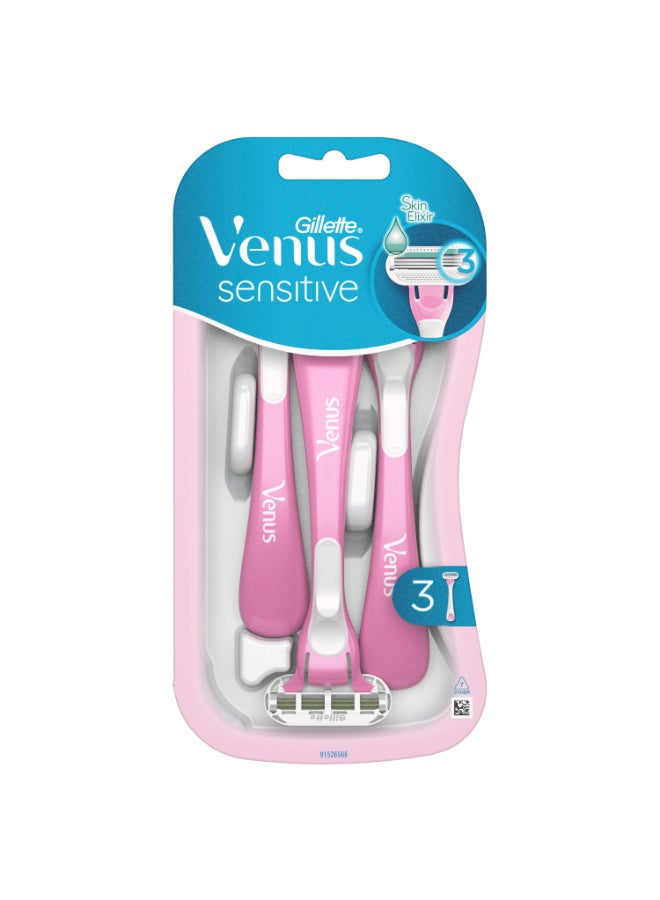 Venus شفرة حلاقة فينوس الحساسة للنساء: 3 شفرات - Image 1