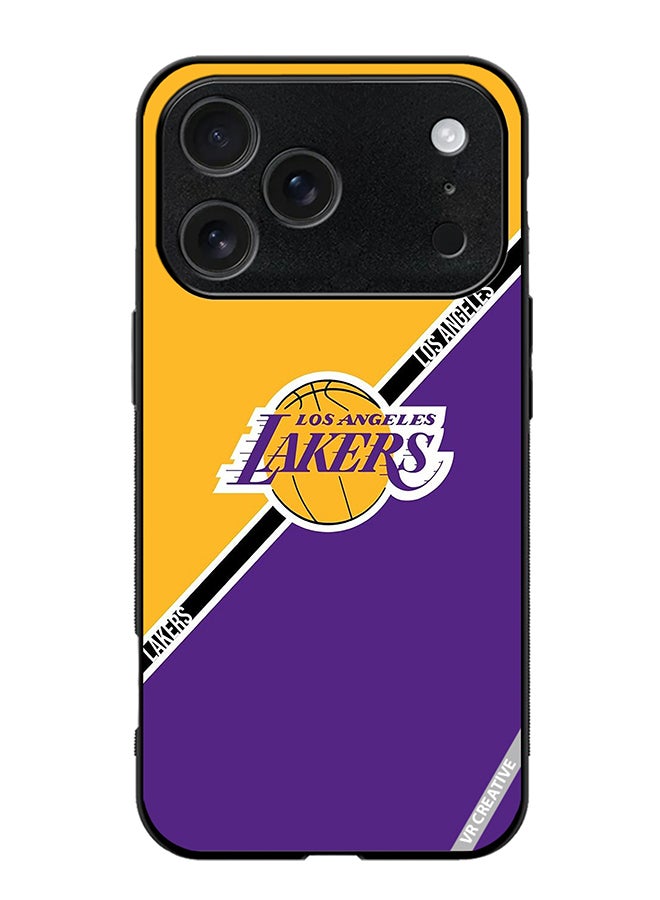Protective Case Cover For Apple iPhone 17 Pro Max Los Angeles Lakers Design Multicolour