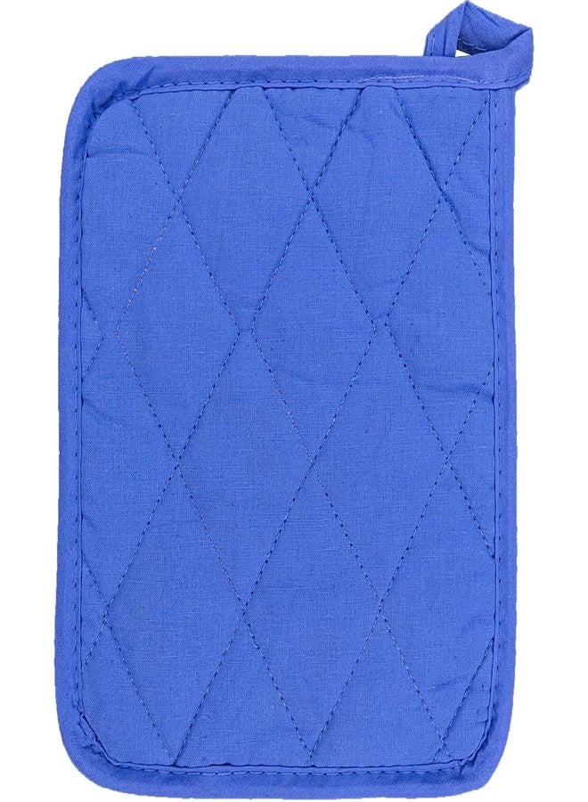 REGENT Set of 4 Dark Blue (2) Pot Holders 9" x 7" and (2) Oven Mitts 12" (Dark Blue) - Image 3