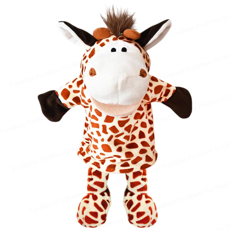 FunBlast Hand Puppets for Kids – Cute Animal Soft & Interactive Plush Giraffe Puppets for Storytelling, Role Play & Learning Toys, Perfect for Toddlers & Children (Multicolor) - Image 1
