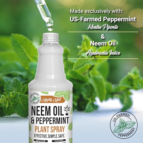 Mighty Mint Neem Oil & Peppermint Plant Nutrient Spray – Natural Leaf Shine for Indoor & Outdoor Use – Plant-Based Formula for Stronger, Healthy Plants - 16 oz (Pack of 2) - Image 4