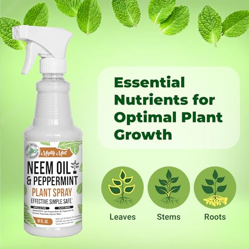 Mighty Mint Neem Oil & Peppermint Plant Nutrient Spray – Natural Leaf Shine for Indoor & Outdoor Use – Plant-Based Formula for Stronger, Healthy Plants - 16 oz (Pack of 2) - Image 5