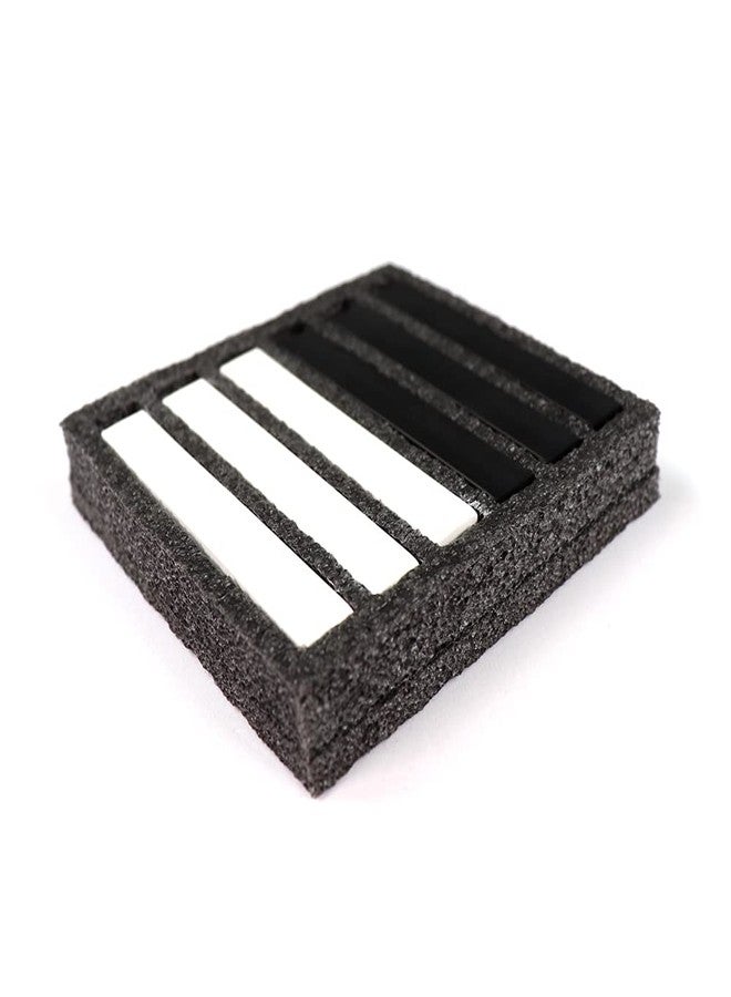 Hashi HA SHI Professional Soft Chalk Pastels for Adult Artists, Square Artist Grade Drawing Media, Black and White, 6 Sticks - Image 5
