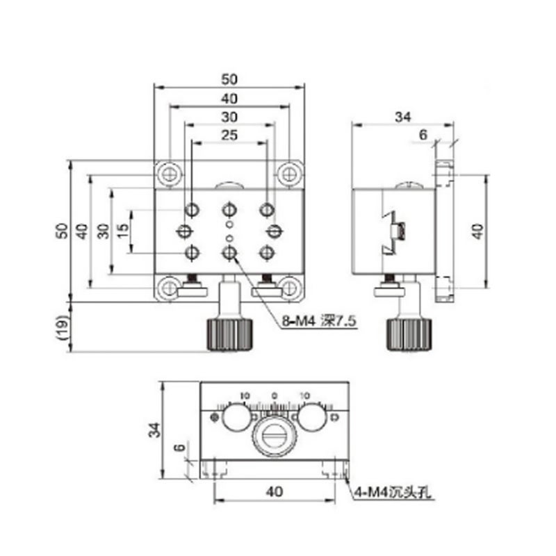 Precision Gear Rotation Handle: Lightweight Durable Aluminum Alloy Body - Anti-Friction Anti-Scratch Anti-Corrosion Dovetail Groove Guide for Optical Instruments Measuring Devices Semiconductor Manufa - Image 3