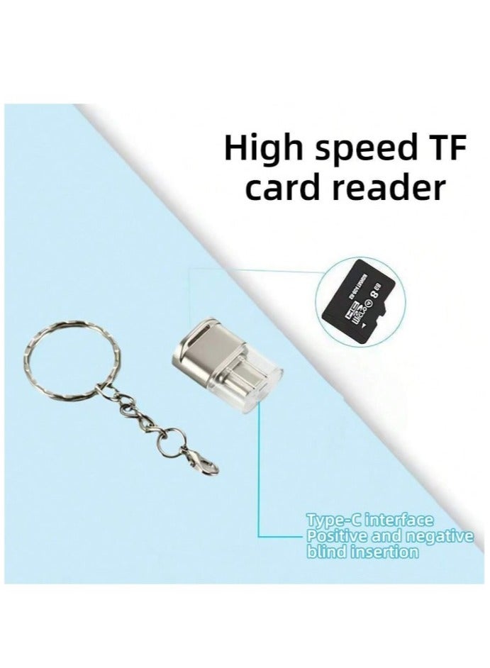 Type-C Micro SD/TF card reader for mobile and computer with keychain  - Image 4