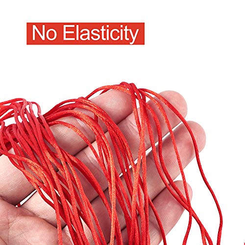 EEE ELECRELIVE Elecrelive 1mm Silk Cord Rattail Satin Beading String 200 Yards 20 Colors Chinese Knotting Cord Nylon Macrame Nylon String for Necklace Bracelet Braided Jewelry Making - Image 3
