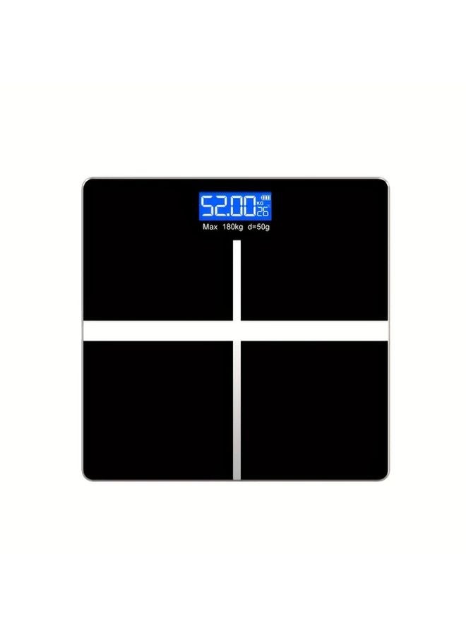 High Precision Digital Bathroom Scale 180kg Capacity BMI Smart Weight Large LCD Black - Image 1