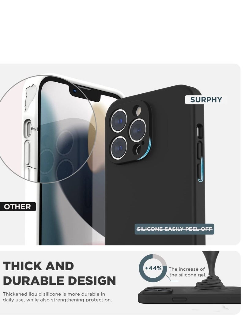 Raxoom Silicone Case Compatible with iPhone 14 Pro Max Case 6.7 inch (2022), with Camera Protection Liquid Silicone Soft Gel Rubber Phone Case Cover with Microfiber Lining (Black) - Image 2