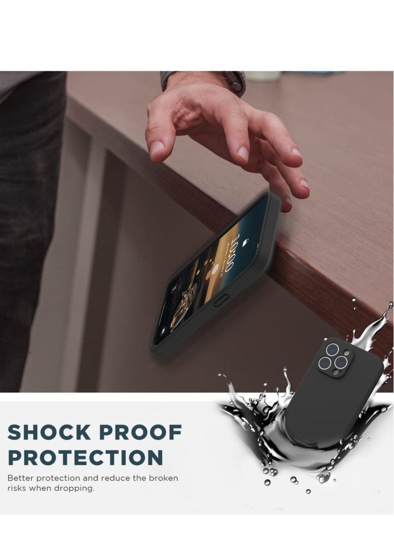 Raxoom Silicone Case Compatible with iPhone 14 Pro Max Case 6.7 inch (2022), with Camera Protection Liquid Silicone Soft Gel Rubber Phone Case Cover with Microfiber Lining (Black) - Image 4