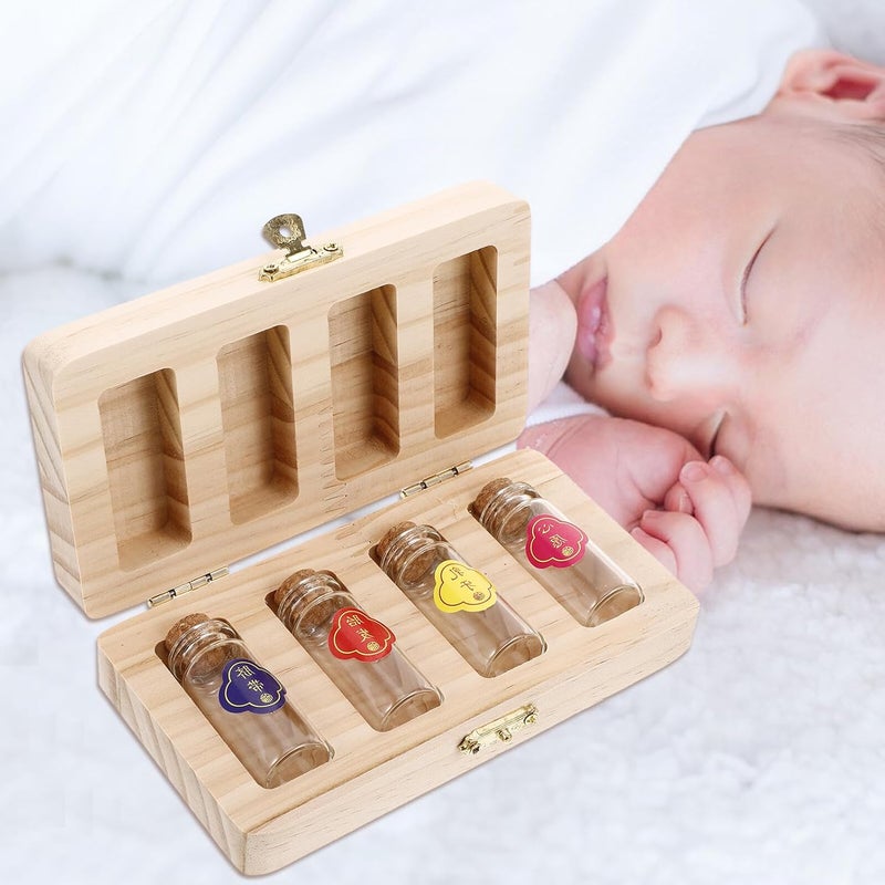 First Fetal Hair Keepsake Box with Protective Umbilical Cord Storage Large Capacity Lanugo Hair and Newborn Souvenir Organizer Multipurpose Memory Container - Image 5