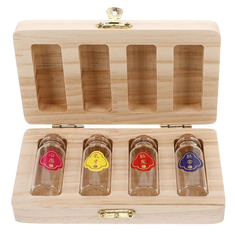 First Fetal Hair Keepsake Box with Protective Umbilical Cord Storage Large Capacity Lanugo Hair and Newborn Souvenir Organizer Multipurpose Memory Container - Image 1
