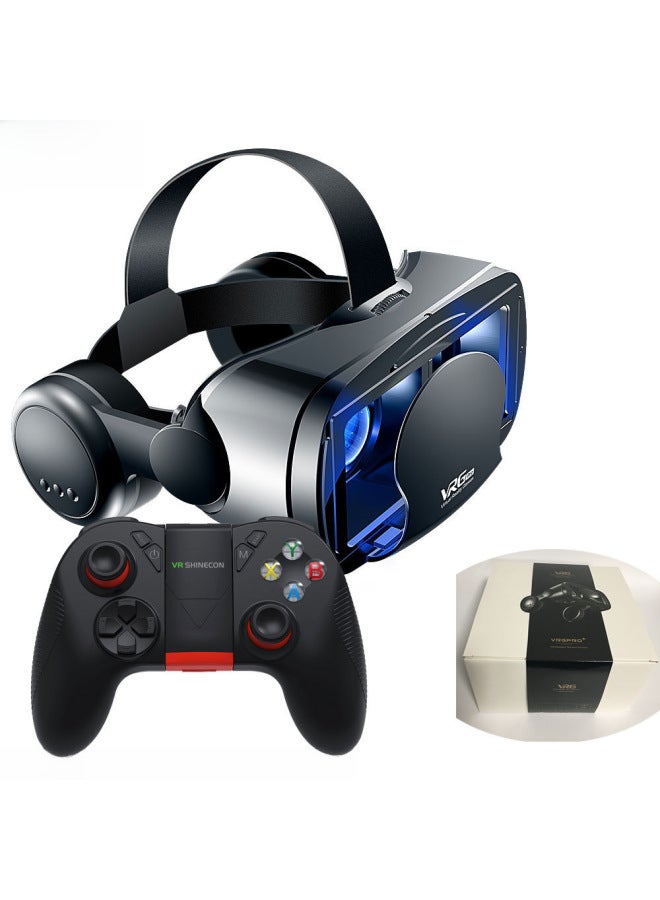 Blue Light Protection VR Glasses VRGPro Large Earphone Mobile Phone Virtual Reality Helmet 3D VR Eye Protection Headset-Color:Big Headset Blu-ray Edition (English) S01 Handle Type C Charging Cable - Image 1