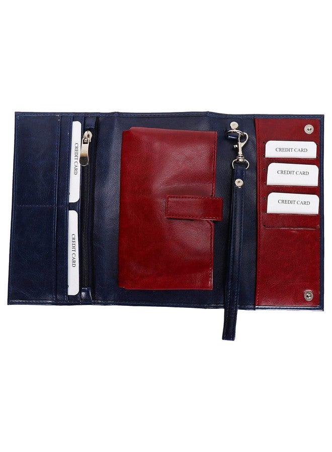 CREATURE Blue Color Stylish Women's Clutch with Multiple Zipper and Card Slots (Color-Blue|| CL-014) - Image 5