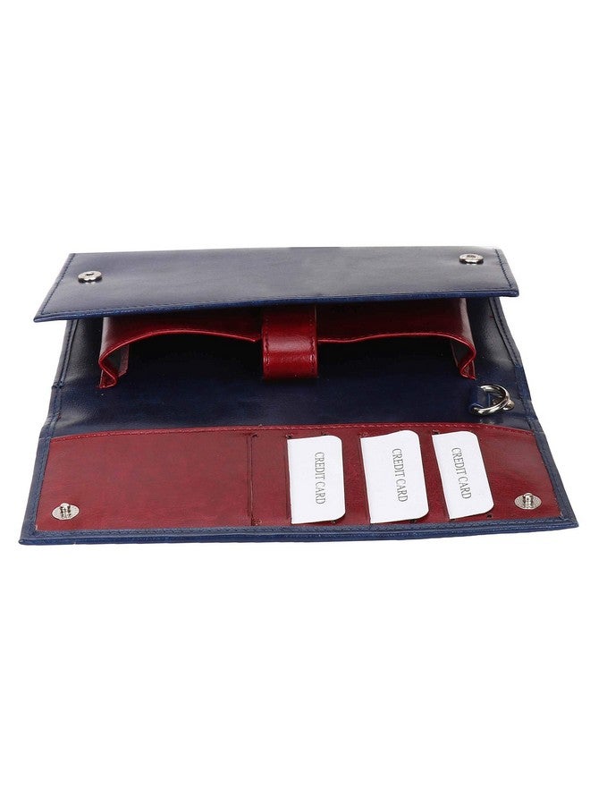 CREATURE Blue Color Stylish Women's Clutch with Multiple Zipper and Card Slots (Color-Blue|| CL-014) - Image 3