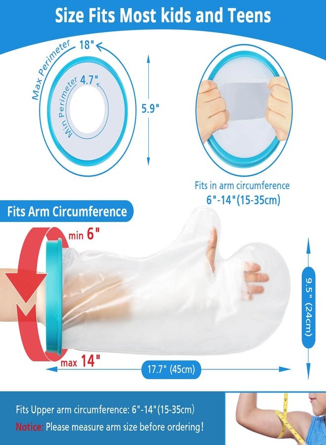 Fxdunjr 100% Waterproof Cast Covers for Shower Arm Kids Cast Cover Bag Protector for Shower Arm Kids Child to Keep Wounds Bandage Dry After Surgery [2026 Reusable] - Image 5