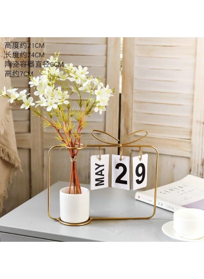 Elegant Office Decor with Vase - Simple Antique Design for Home & Business - Image 4