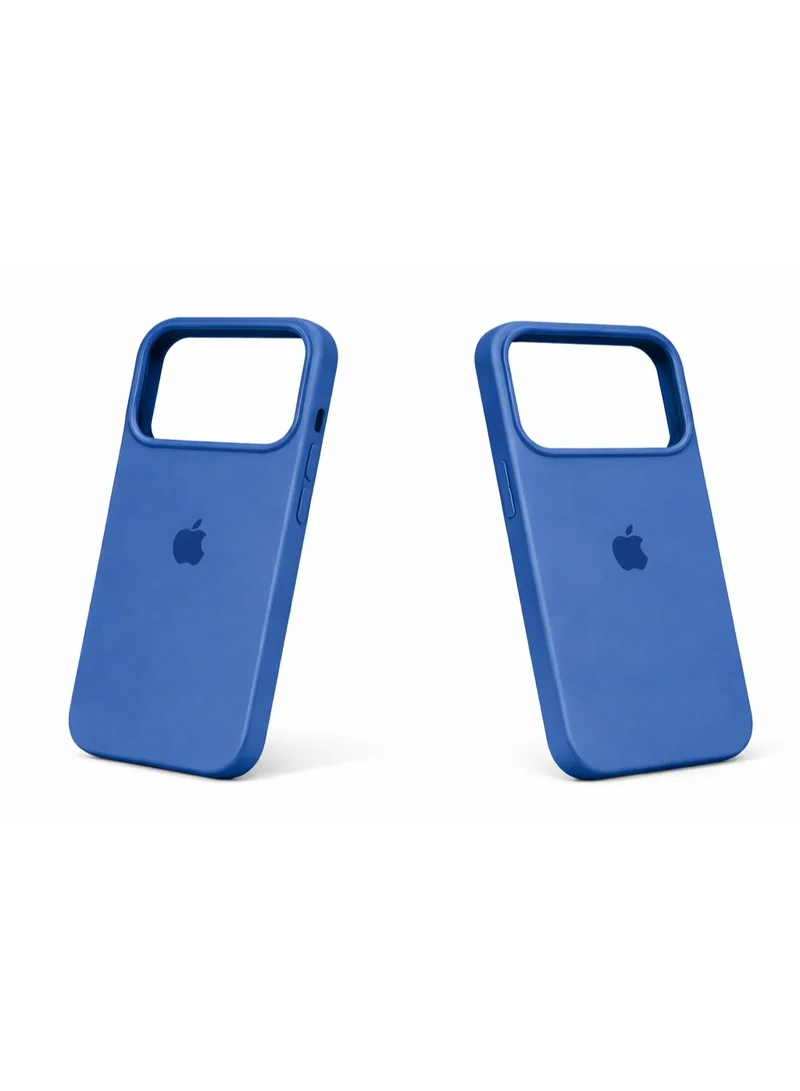 موبكوس جراب موبكوس الفاخر من السيليكون مع شعار أزرق وشحن لاسلكي مغناطيسي لهاتف آيفون 17 برو ماكس | ملمس ناعم كالحرير | حماية مقاومة للصدمات بمعايير عسكرية | توافق مغناطيسي قوي | غطاء أنيق ونحيف