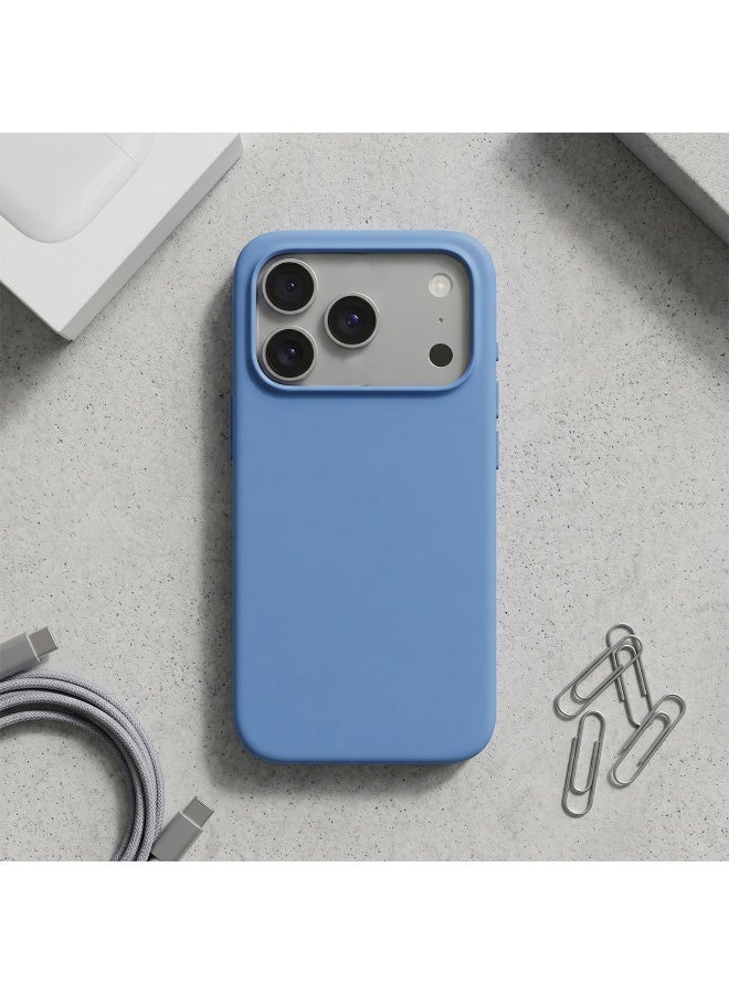 موبكوس جراب Mobcos iPhone 17 Pro Max الأزرق بشعار Elite، مصنوع من السيليكون الفاخر، مزود بخاصية الشحن اللاسلكي المغناطيسي | ملمس ناعم كالحرير | حماية فائقة ضد الصدمات بمعايير عسكرية | توافق مغناطيسي قوي | غطاء أنيق ونحيف - Image 5