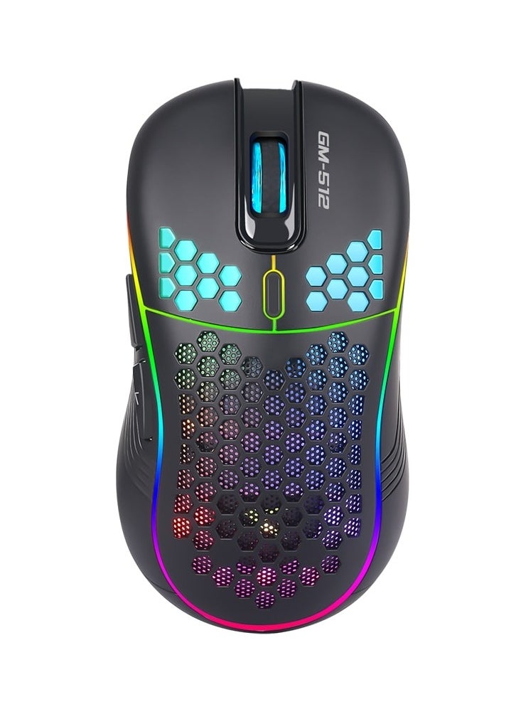 GM512 Gaming Mouse RGB USB – 6400 DPI – 7 Buttons Programmable – 86G weight  – RGB Lighting – Advanced Customization Software
