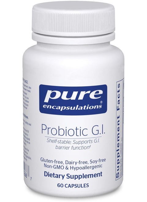 Pure Encapsulations Probiotic G.I. - Shelf Stable Probiotic for Intestinal Health & Gastrointestinal Support - with Lactobacillus & Bifidobacterium - 60 Capsules