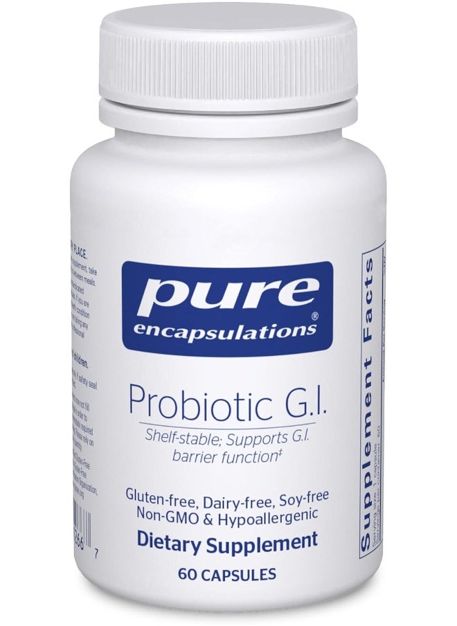 Pure Encapsulations - Pure Encapsulations Probiotic G.I. - Shelf Stable Probiotic for Intestinal Health & Gastrointestinal Support - with Lactobacillus & Bifidobacterium - 60 Capsules - Image 1