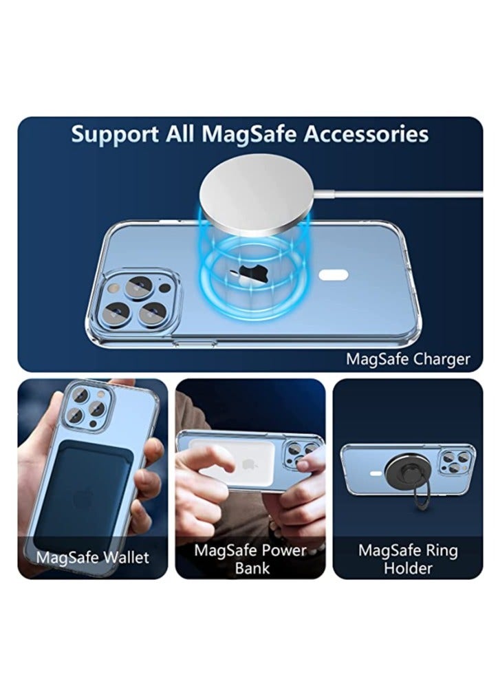 ELTRAZONE iPhone 14 Pro Case Compatible with MagSafe,[No.1 Strong Magnets][Never Yellow],Shockproof Protective Slim Thin Cover 6.1 inch 2022,Clear - Image 4