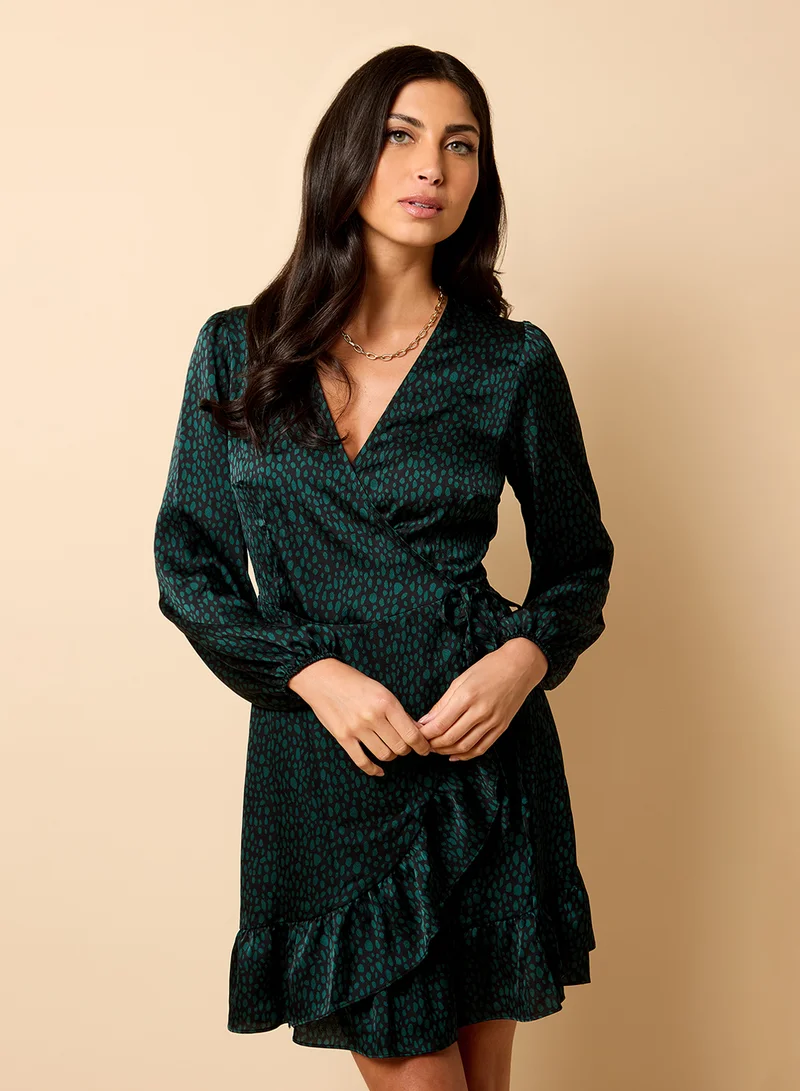 ليتل مسترس Casual Wrap Mini Dress