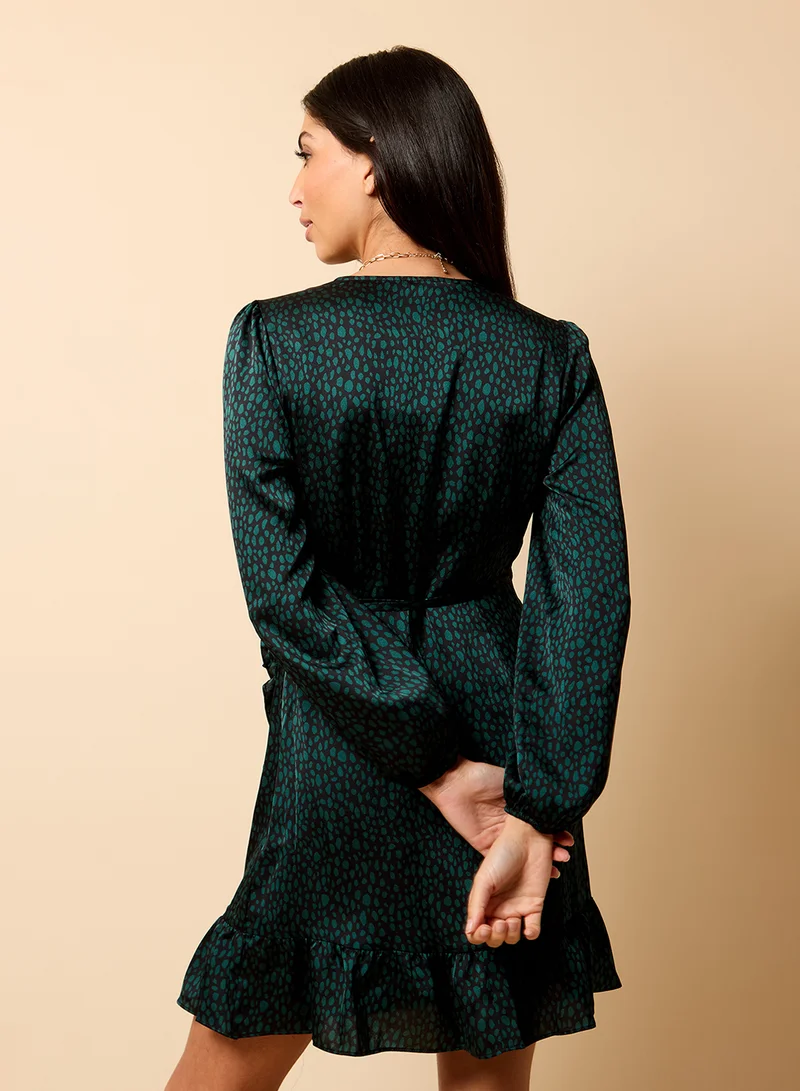 ليتل مسترس Casual Wrap Mini Dress