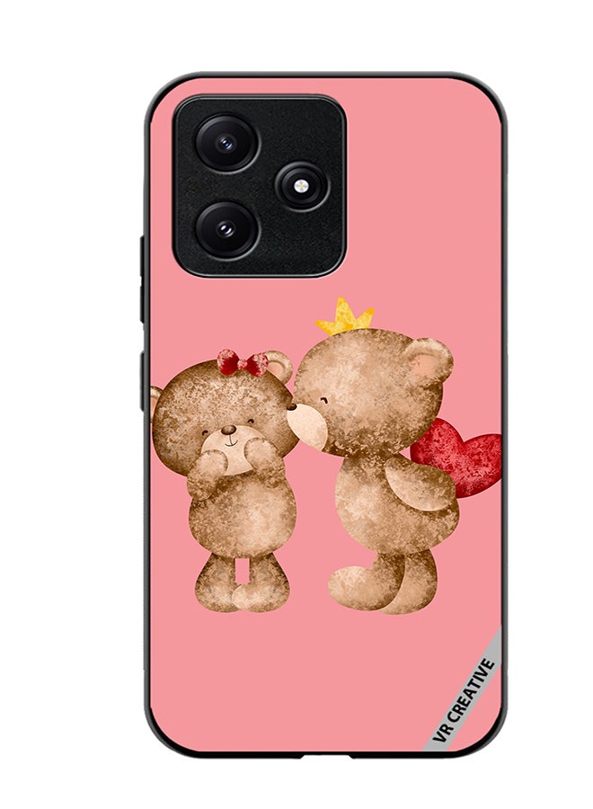 VR CREATIVE Protective Case Cover For Xiaomi Poco M6 Pro 5G Bear Love Design Multicolour - Image 1