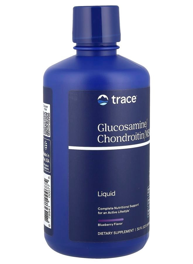 TRACE Liquid Glucosamine/Chondroitin/MSM Blueberry 30 fl oz (887 ml) - Image 2