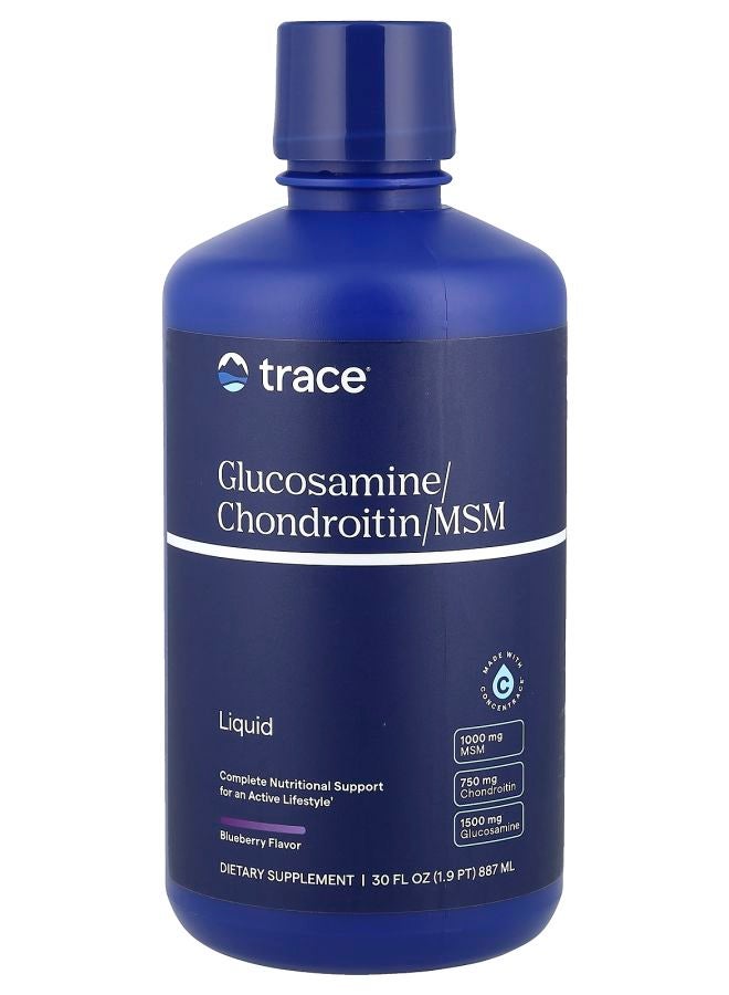 TRACE Liquid Glucosamine/Chondroitin/MSM Blueberry 30 fl oz (887 ml) - Image 1