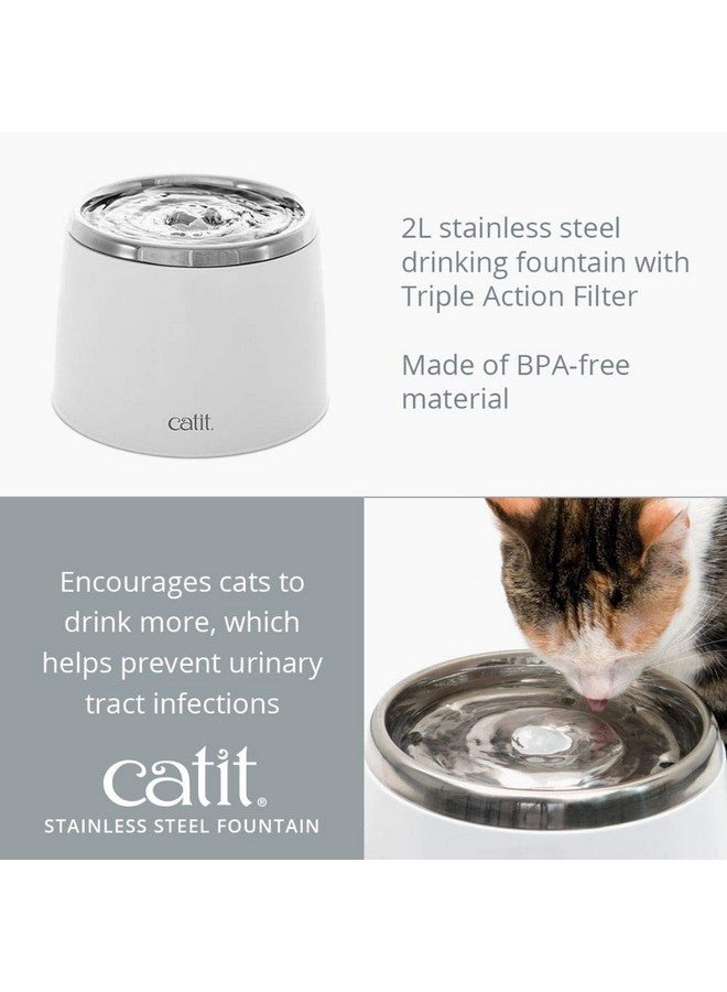 Catit Fresh & Clear Stainless Steel Cat Water Fountain, 50023 - Image 3