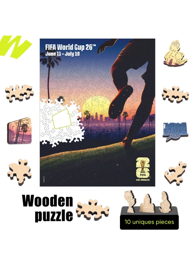 FIFA World Cup Official FIFA World Cup 2026 Wooden Puzzle – Los Angeles City Theme – 200 Pieces | Adults 14+ - Image 2