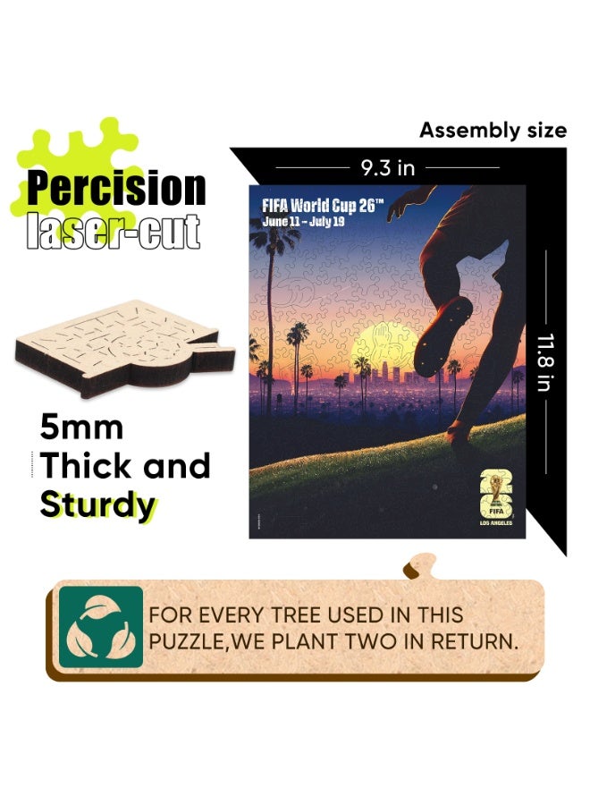 FIFA World Cup Official FIFA World Cup 2026 Wooden Puzzle – Los Angeles City Theme – 200 Pieces | Adults 14+ - Image 4