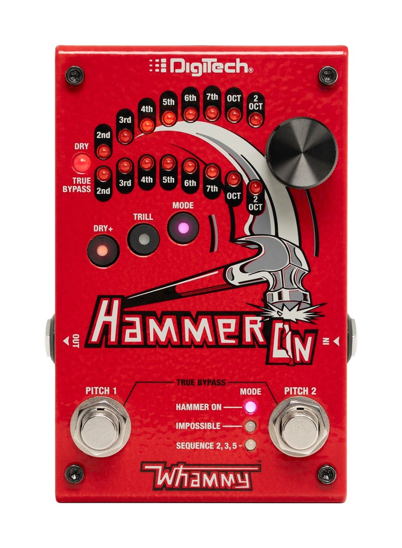 digi-tech DigiTech HAMMERON-V-04 HammerON Whammy – Guitar Effect Pedal | Pitch Shifter | 4 Modes | Tap Tempo Trill | 4 Octave Range - Image 1