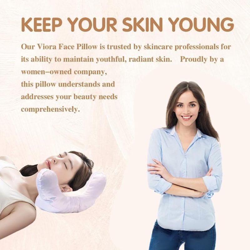 وسادة مضادة للتجاعين الذهبية - وسادة مضادة للشيخوخة للنائمين على الجانب أو الظهر أو الوجه السفلي لدعم روتين العناية بالبشرة - Image 4