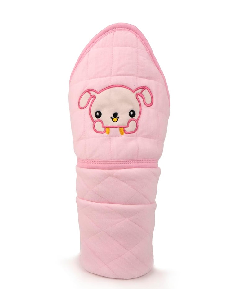 Uber World Uber World Newborn Baby Blanket with Hood/Infant AC Blanket/Baby Wrapper/Cotton Baby Blanket for 0-9 Months (75x75cm) Pack of 1 - Image 1