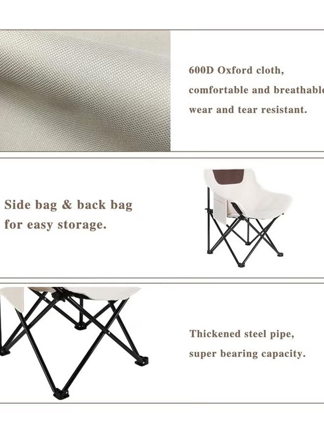 Cady One White folding chair for camping and trips  - Image 2