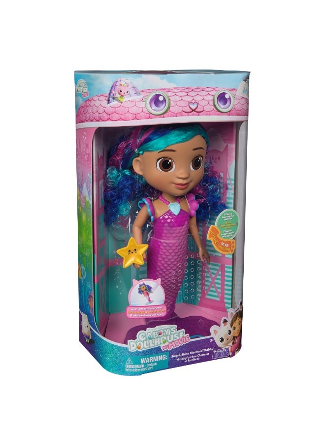 Gabby's Dollhouse The Movie, Sing & Shine Mermaid Gabby, Waterproof Mermaid Doll with Lights & Sounds, Kids Toys for Girls & Boys Ages 3 and Up - Image 2