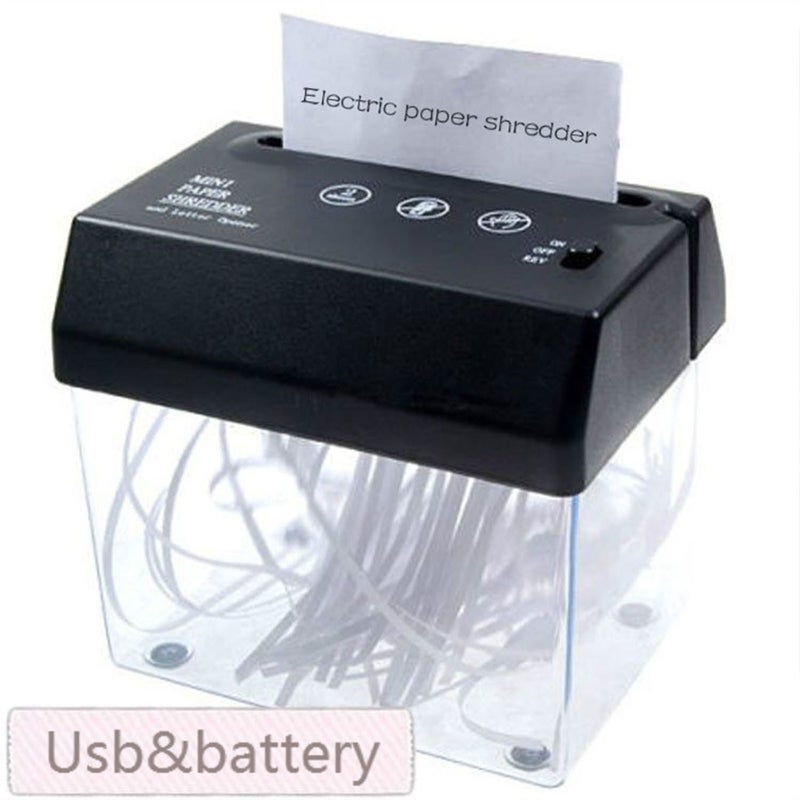 ممزق أوراق صغير: مممزق محمول أسود بمتصفح USB - مع شفرات حادة دقيقة للاستخدام على مكتب المكتب المنزلي - Image 4