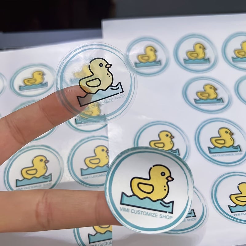 60 100 200 Pcs Round 1.97 Inch Custom Stickers Transparent Matte Vinyl Personalized Photo Logo Text Decals For Gifts Laptop Business Use - Image 3